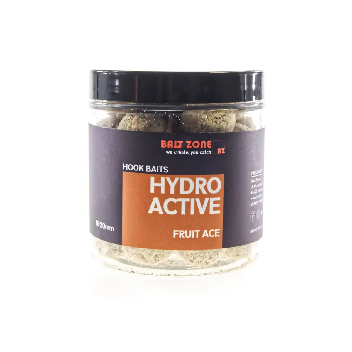 Bait Zone HYDRO-ACTIVE Hookbaits Fruit Acevelikost mix 16/20mm - MPN: BZHAFA - EAN: 200000060282