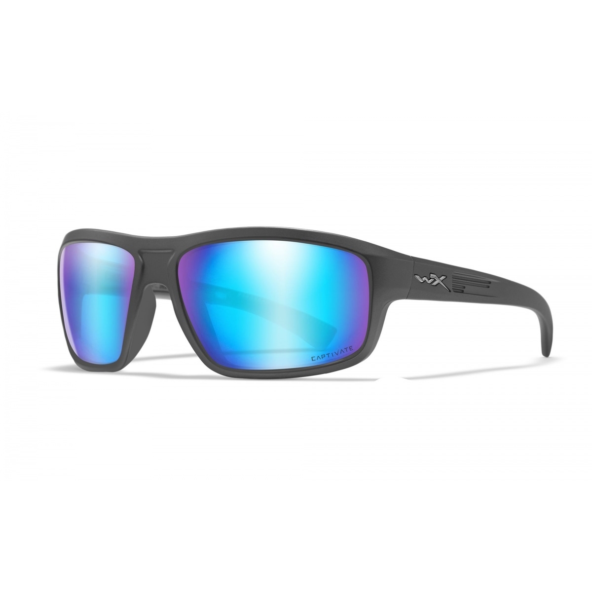 WileyX CONTEND Captivate Pol Blue Mirror Smoke Grey Matte Graphite Framekolor Captivate Polarized Blue Mirror Smoke Grey - MPN: ACCNT09 - EAN: 712316003490
