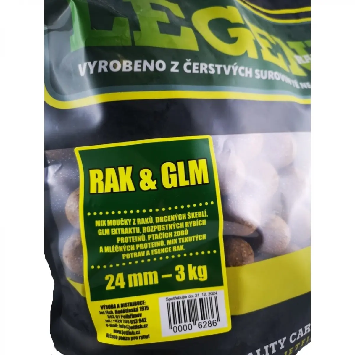 Jetfish Legend Boilie - Crayfish + GLMmărimea 24mm / 3kg - MPN: 000628 - EAN: 00006286