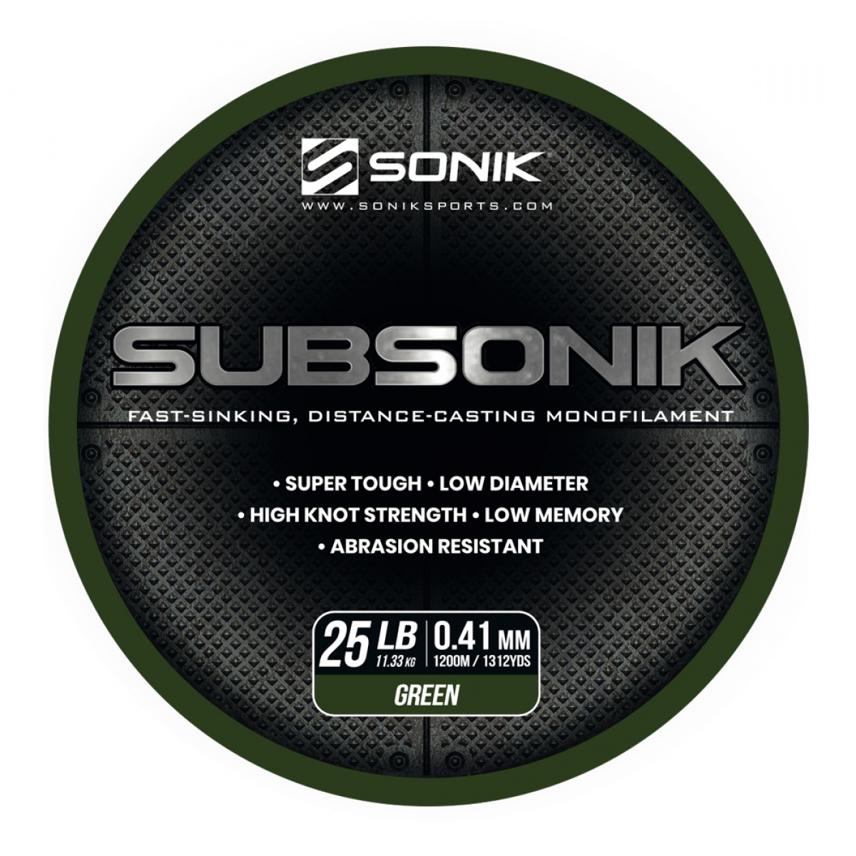 Sonik Subsonik Mono Line Green rodzaj 0.41mm/1200m - MPN: RC0005 - EAN: 5055279521348