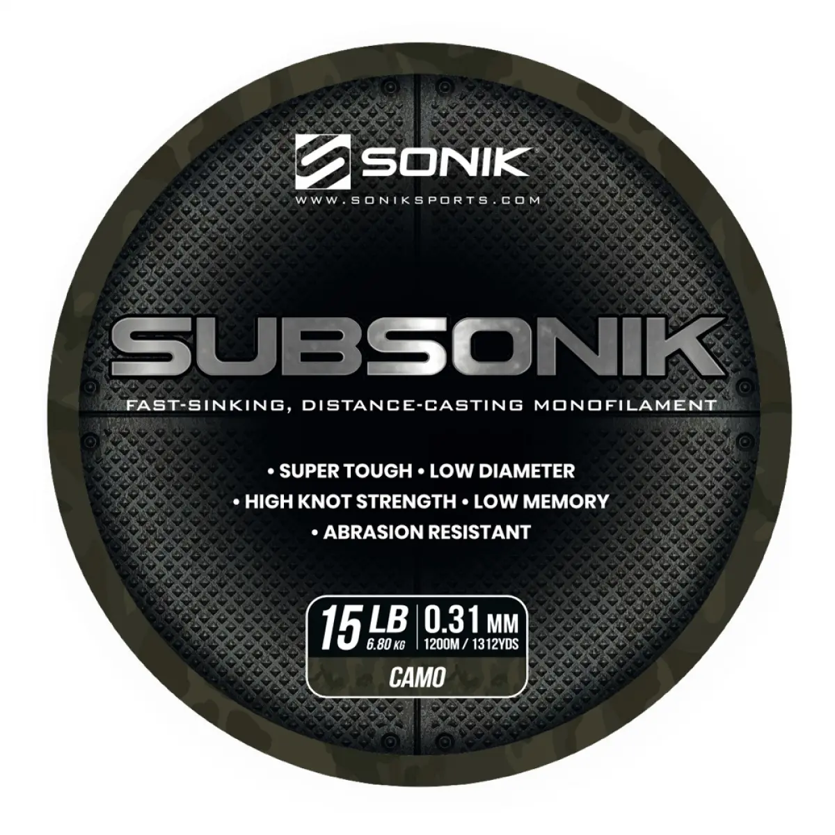 Sonik Subsonik Mono Line Camotip 0.31mm/1200m - MPN: RC0022 - EAN: 5055279521515