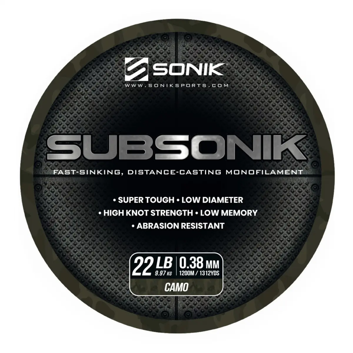 Sonik Subsonik Mono Line Camotip 0.38mm/1200m - MPN: RC0024 - EAN: 5055279521539