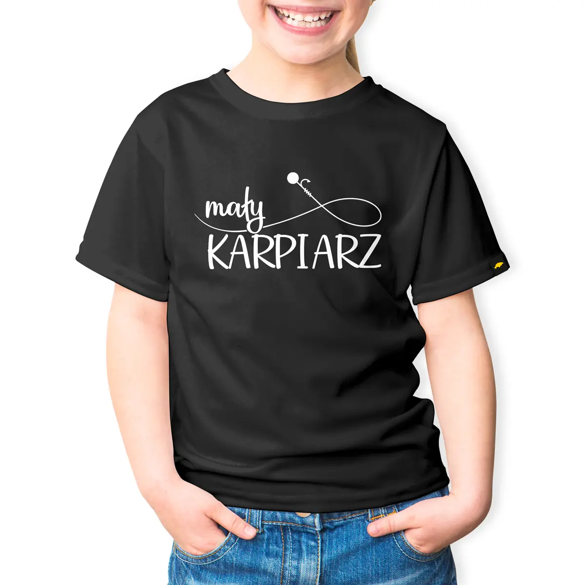 Rockworld Mały Karpiarz - Schwarzes Kinder-T-Shirt 130/140Größe 130/140 - EAN: 200000061319