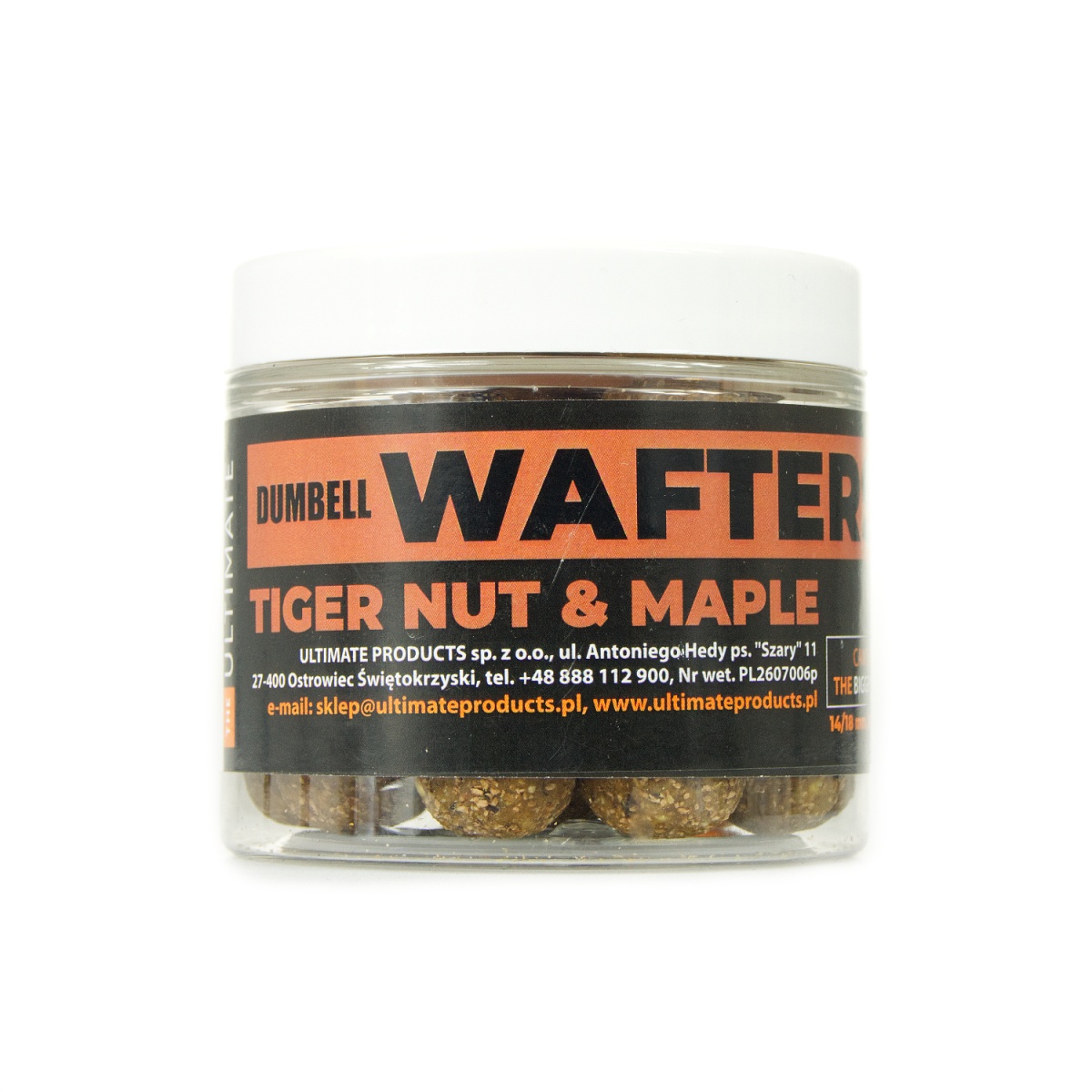 UltimateProducts Wafters - Tiger Nut & Maple rodzaj dumbell wafters 14/18mm - EAN: 5903855432307
