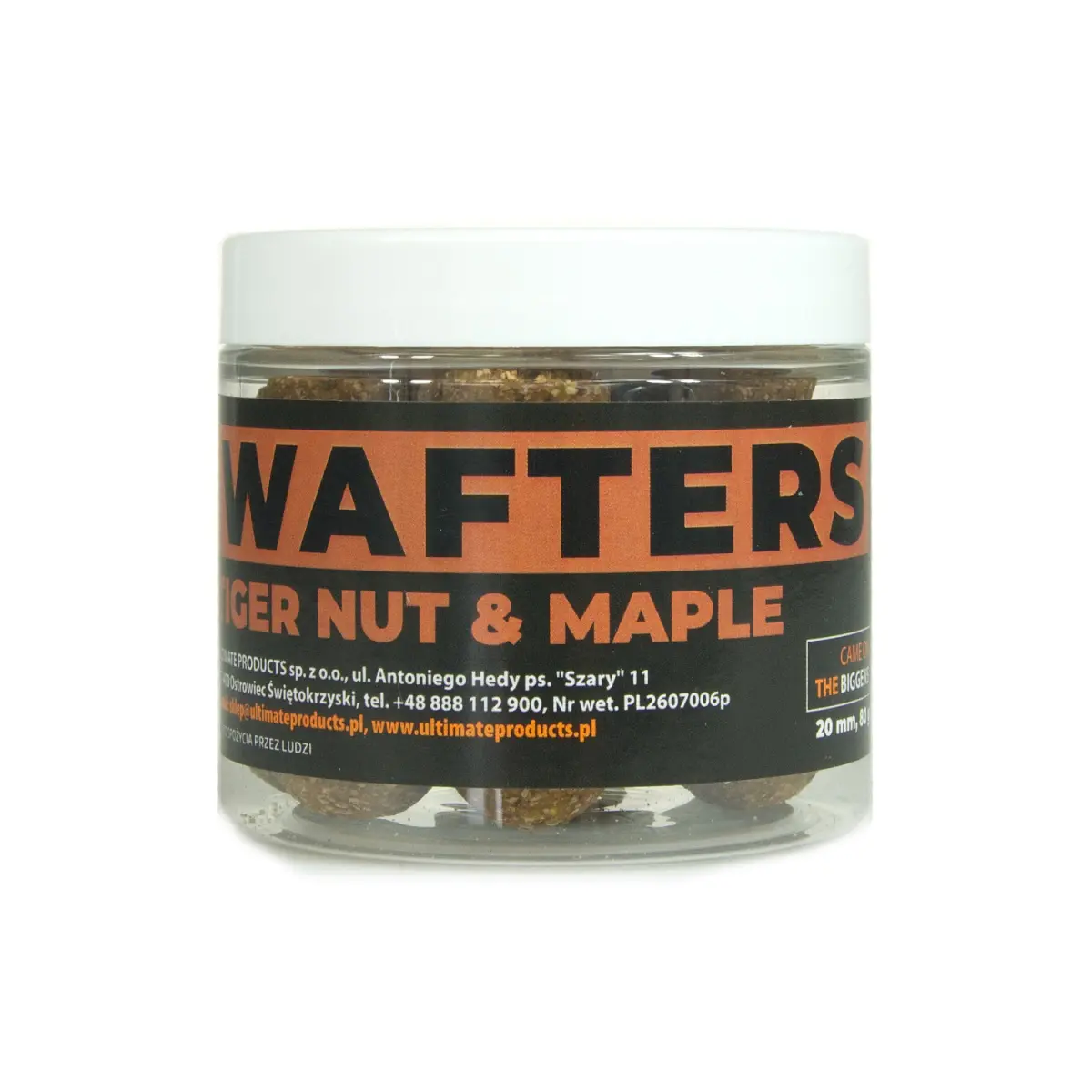 UltimateProducts Wafters - Tiger Nut & Maple tip wafters 20mm - EAN: 5903855432253