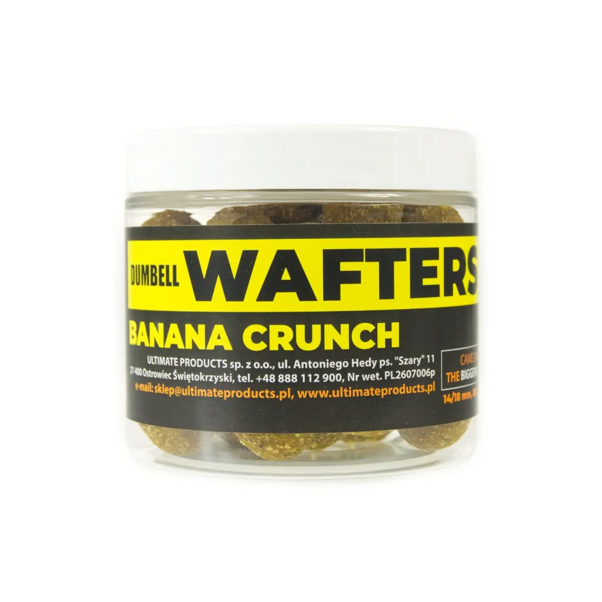 UltimateProducts Wafters - Banana Crunchtip dumbell wafters 14/18mm - EAN: 5903855432321