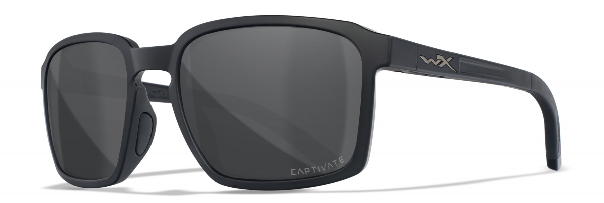 WileyX ALFA Captivate Polarized Smoke Grey Gloss Black Framekolor Captivate Polarized Smoke Grey - MPN: AC6ALF08 - EAN: 712316006828