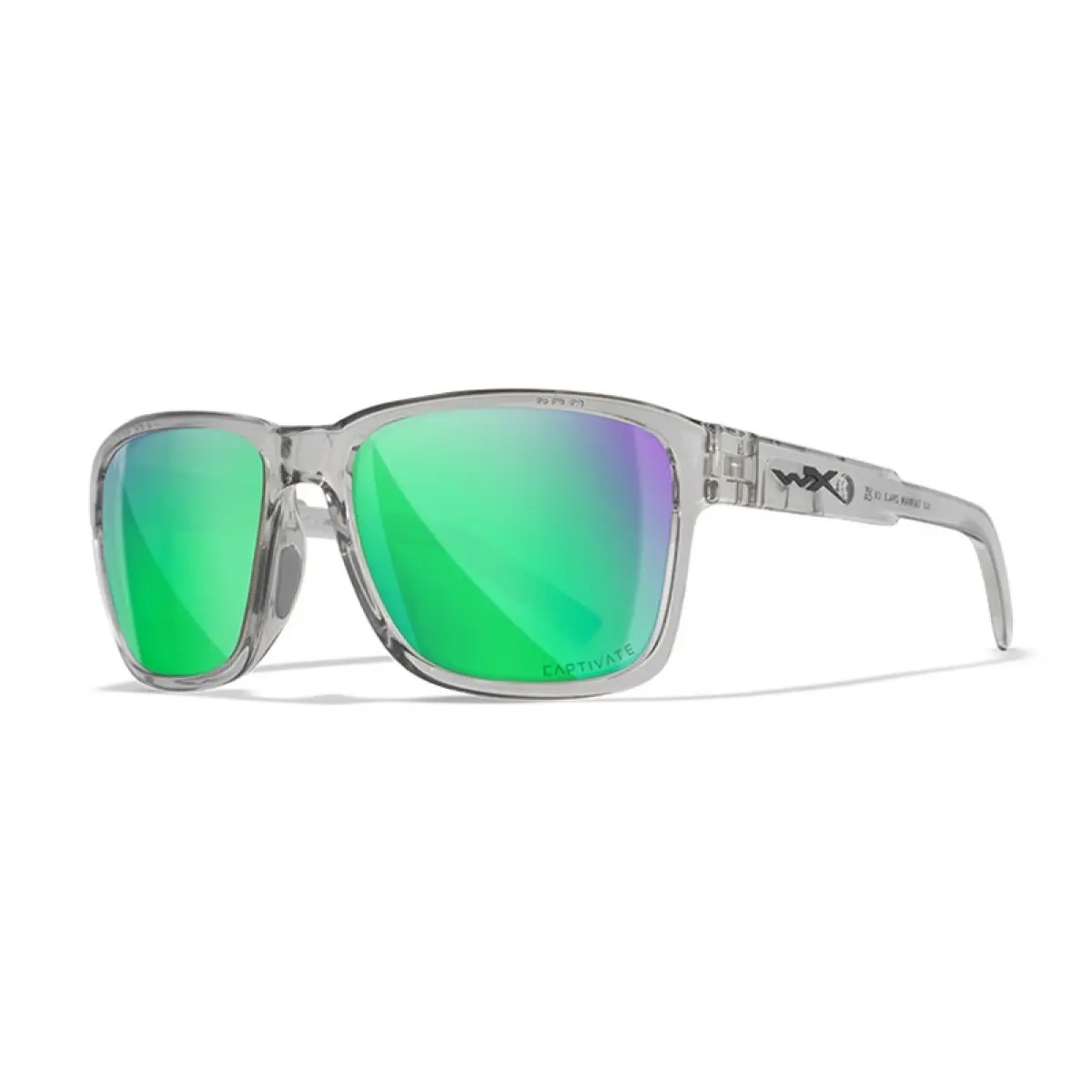 WileyX TREK Captivate Polarized Green Mirror Amber Gloss Crystal Light Grey Framecolore Captivate Polarized Green Mirror Amber - MPN: AC6TRK07 - EAN: 712316007313