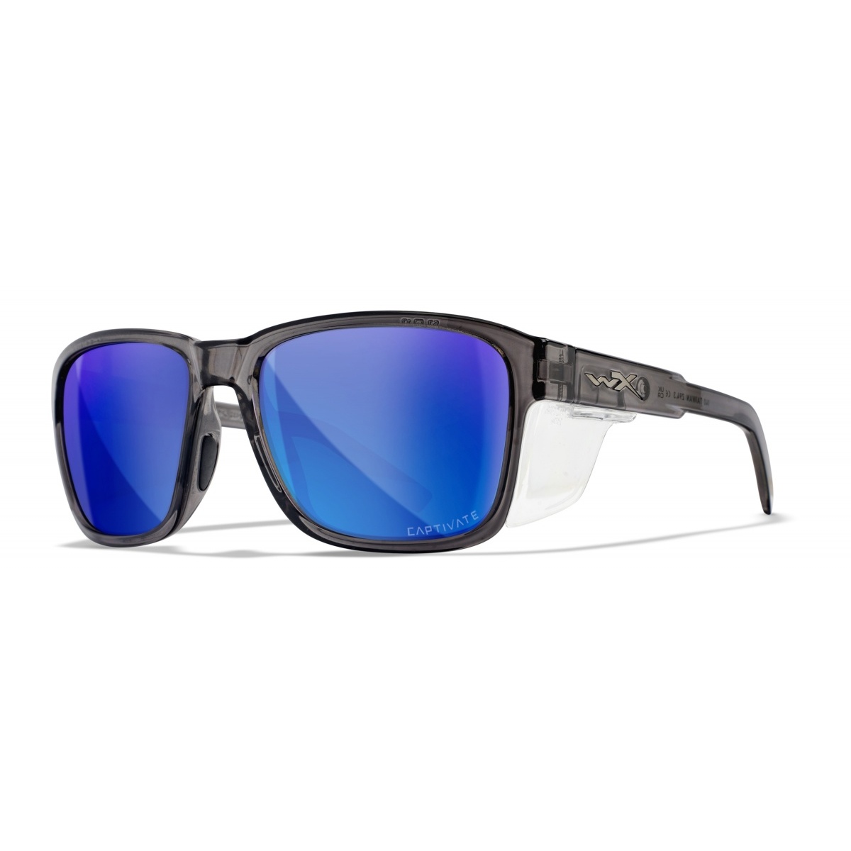 WileyX TREK Captivate Polarized Blue Mirror Smoke Grey Gloss Crystal Dark Grey Framekolor Captivate Polarized Blue Mirror Smoke Grey - MPN: AC6TRK09 - EAN: 712316007337