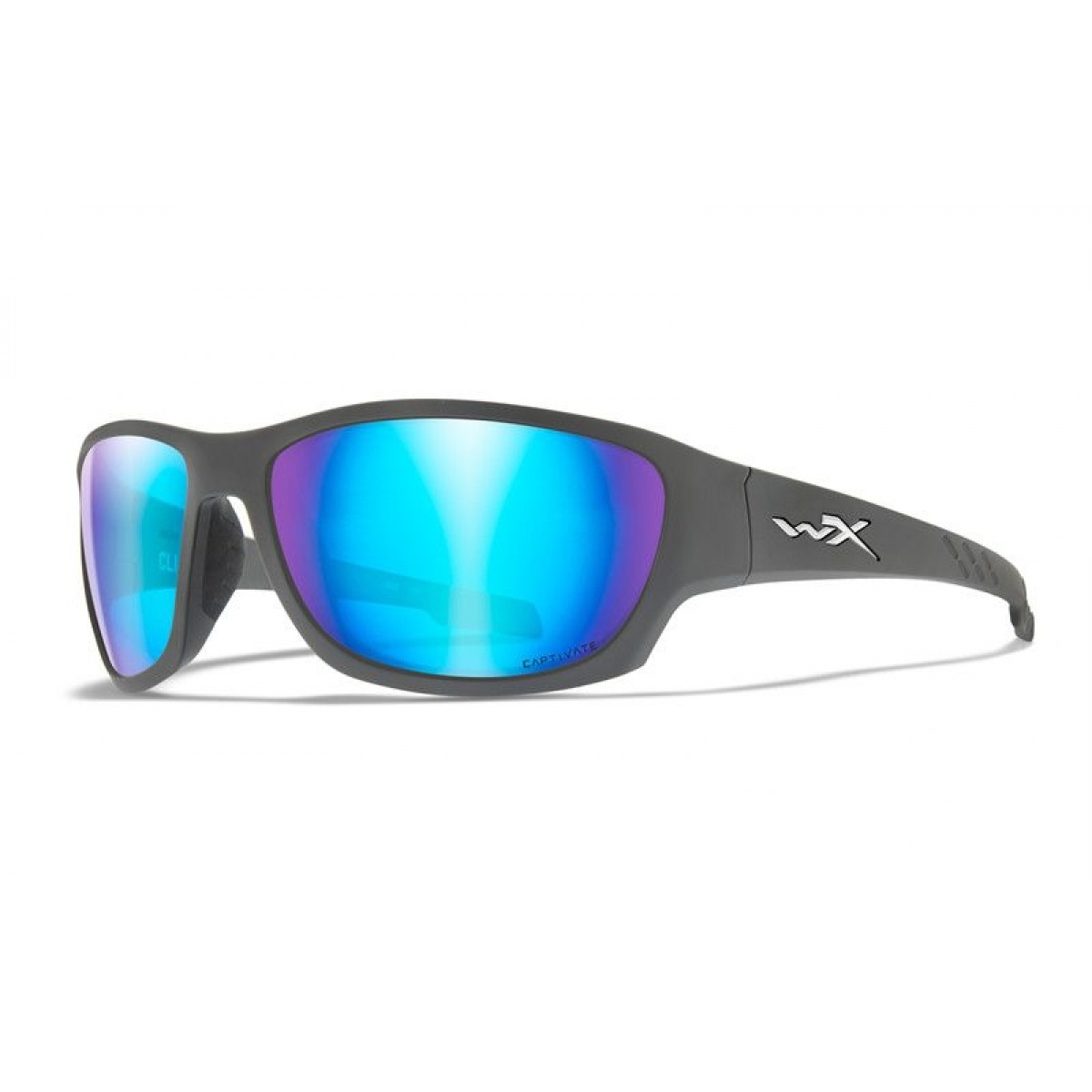 WileyX CLIMB Captivate Polarized Blue Mirror Smoke Grey Matte Grey Framekolor Captivate Polarized Blue Mirror Smoke Grey - MPN: ACCLM09 - EAN: 712316006071