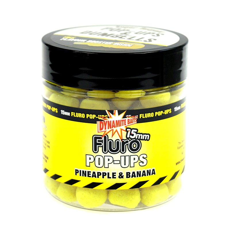 NEW DynamiteBaits Pineapple & Banana Fluro Pop-Ups  12 mm rozmiar