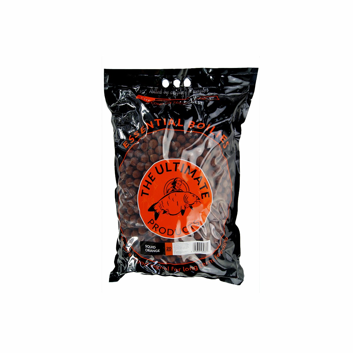UltimateProducts Essential Boilies - Squid Orangerozmiar 20mm / 10kg - EAN: 5903855432345