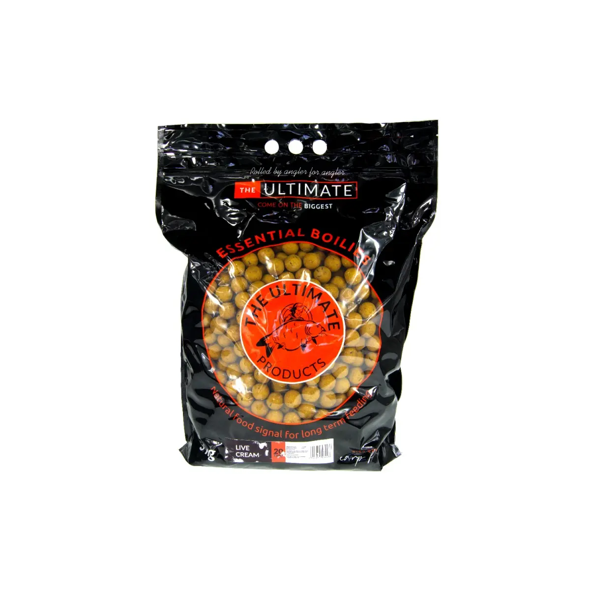 UltimateProducts Essential Boilies - Live Crememisurare 20mm / 5kg - EAN: 5903855434486