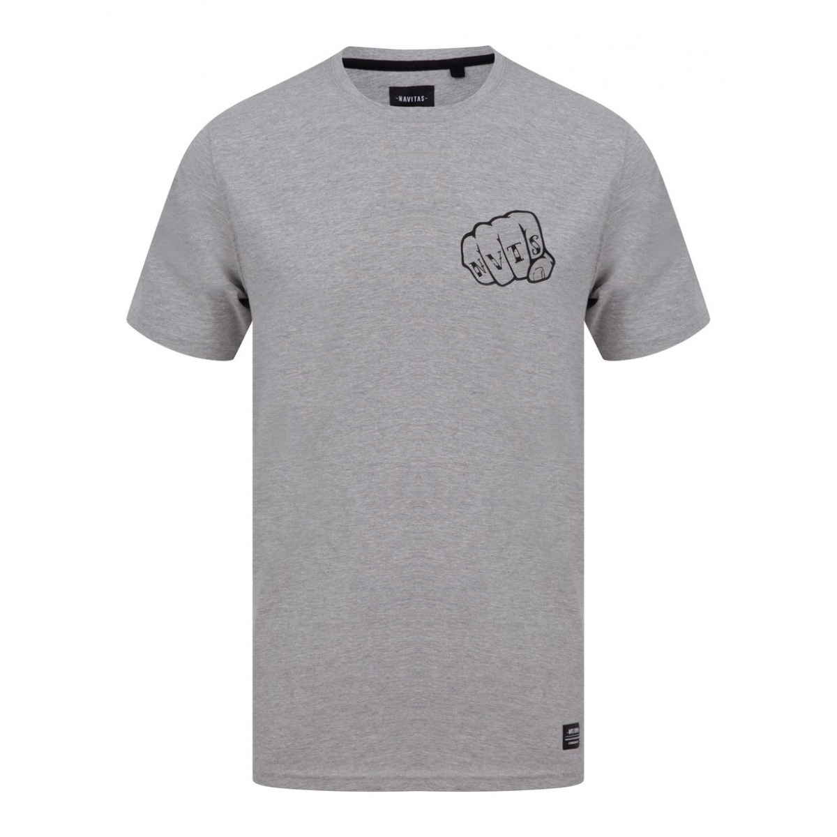 NAVITAS Knuckles Grey T-Shirtrozmiar S - MPN: NTTT4831-S - EAN: 5060290969802