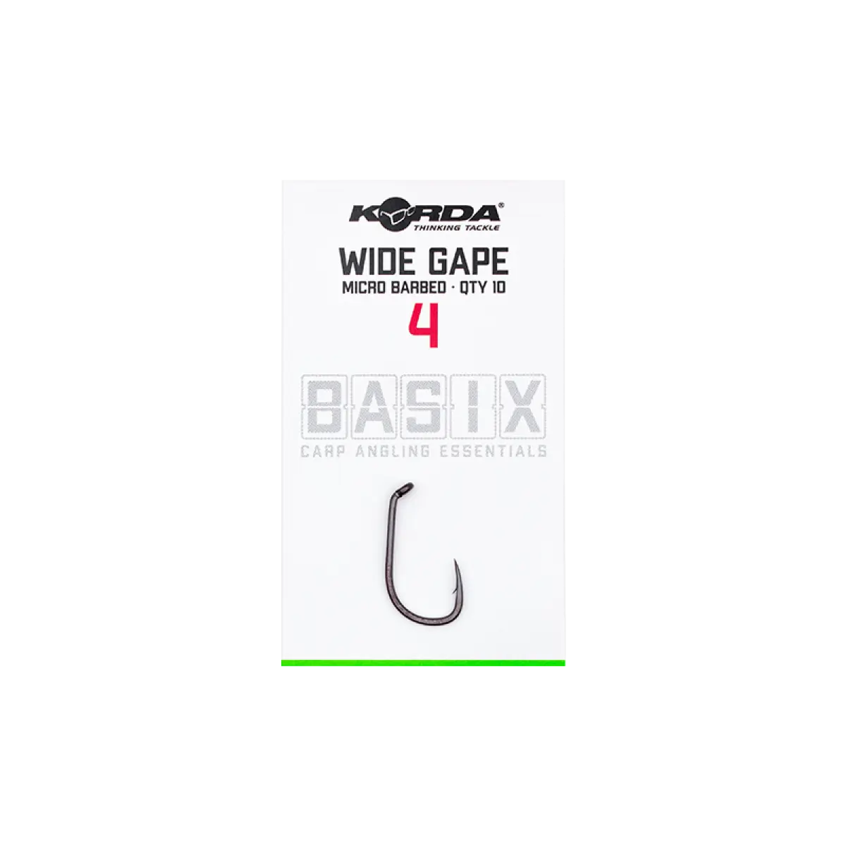 Korda Basix Wide Gape Hooksmărimea 4 - MPN: KBX002 - EAN: 5060660633500