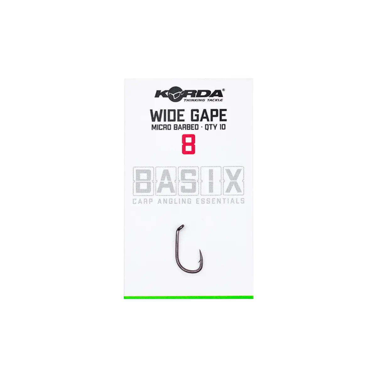 Korda Basix Wide Gape Hooksmărimea 8 - MPN: KBX004 - EAN: 5060660633548