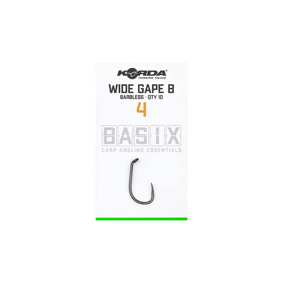 Korda Basix Wide Gape Hooks Barblessmărimea 4 - MPN: KBX005 - EAN: 5060660633562
