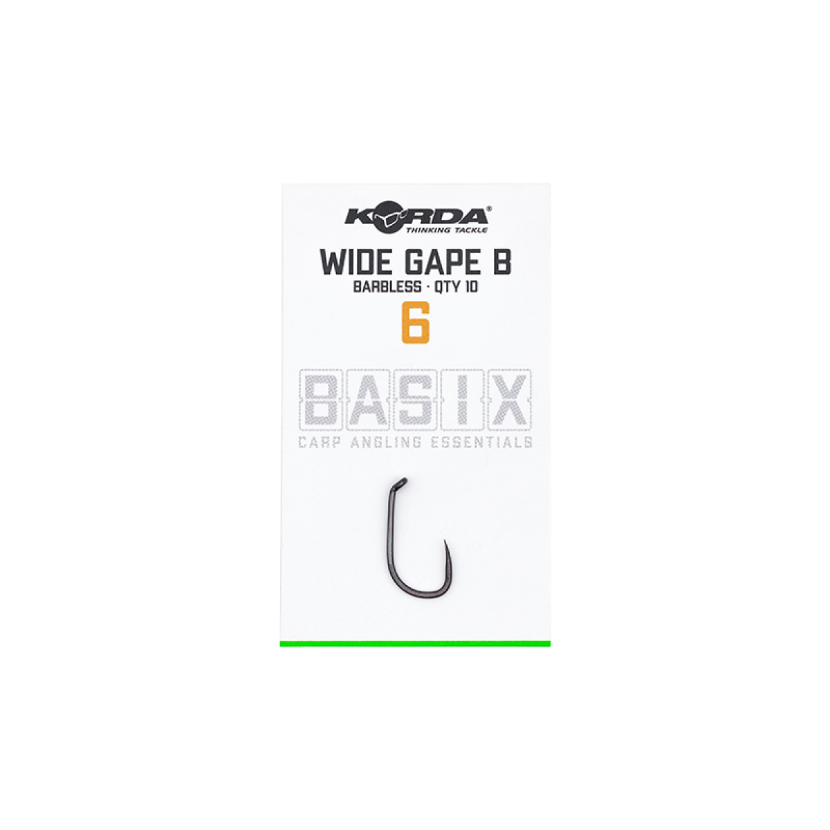 Korda Basix Wide Gape Hooks Barblessrozmiar 6 - MPN: KBX006 - EAN: 5060660633586