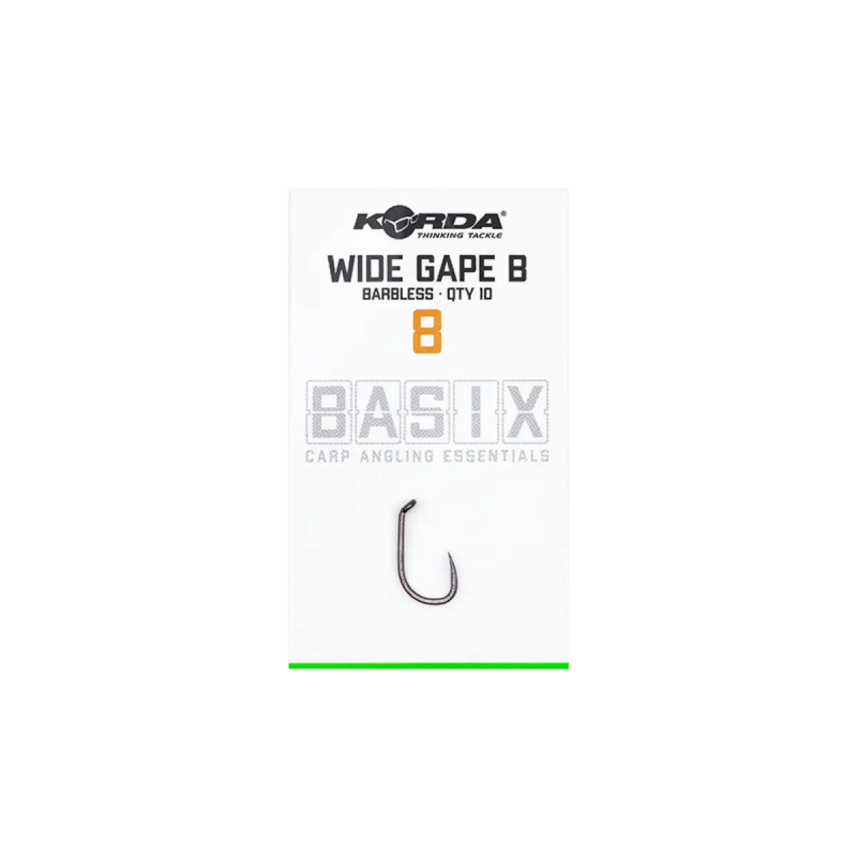 Korda Basix Wide Gape Hooks Barblessmărimea 8 - MPN: KBX007 - EAN: 5060660633609
