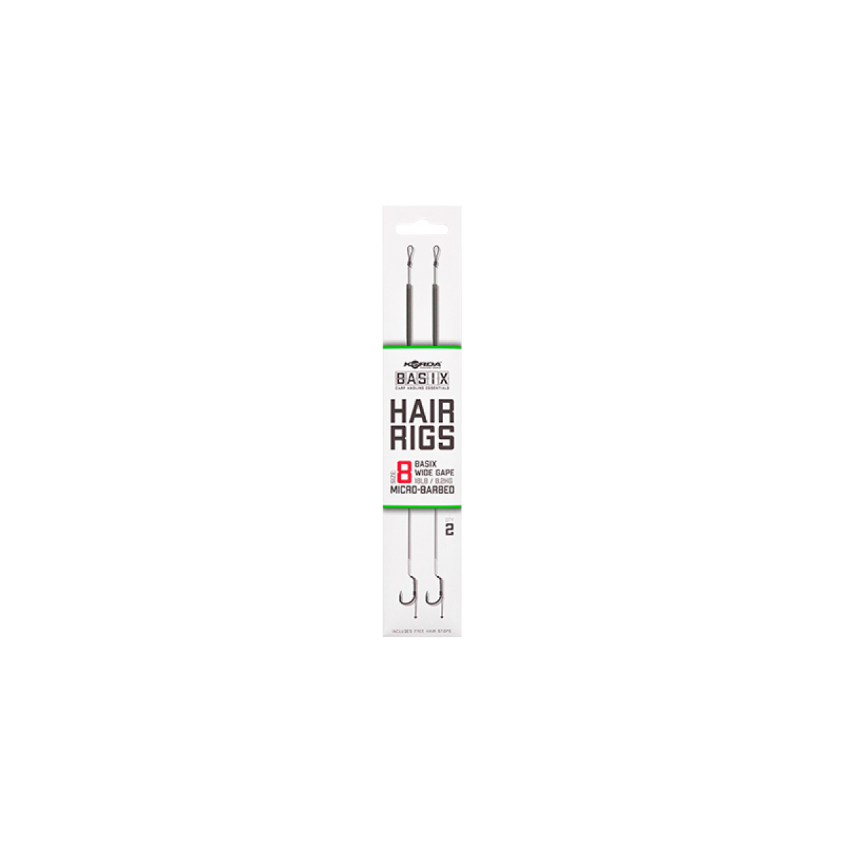 Korda Basix Hair Rig Wide Gaperozmiar 8 - MPN: KBX016 - EAN: 5060660633784