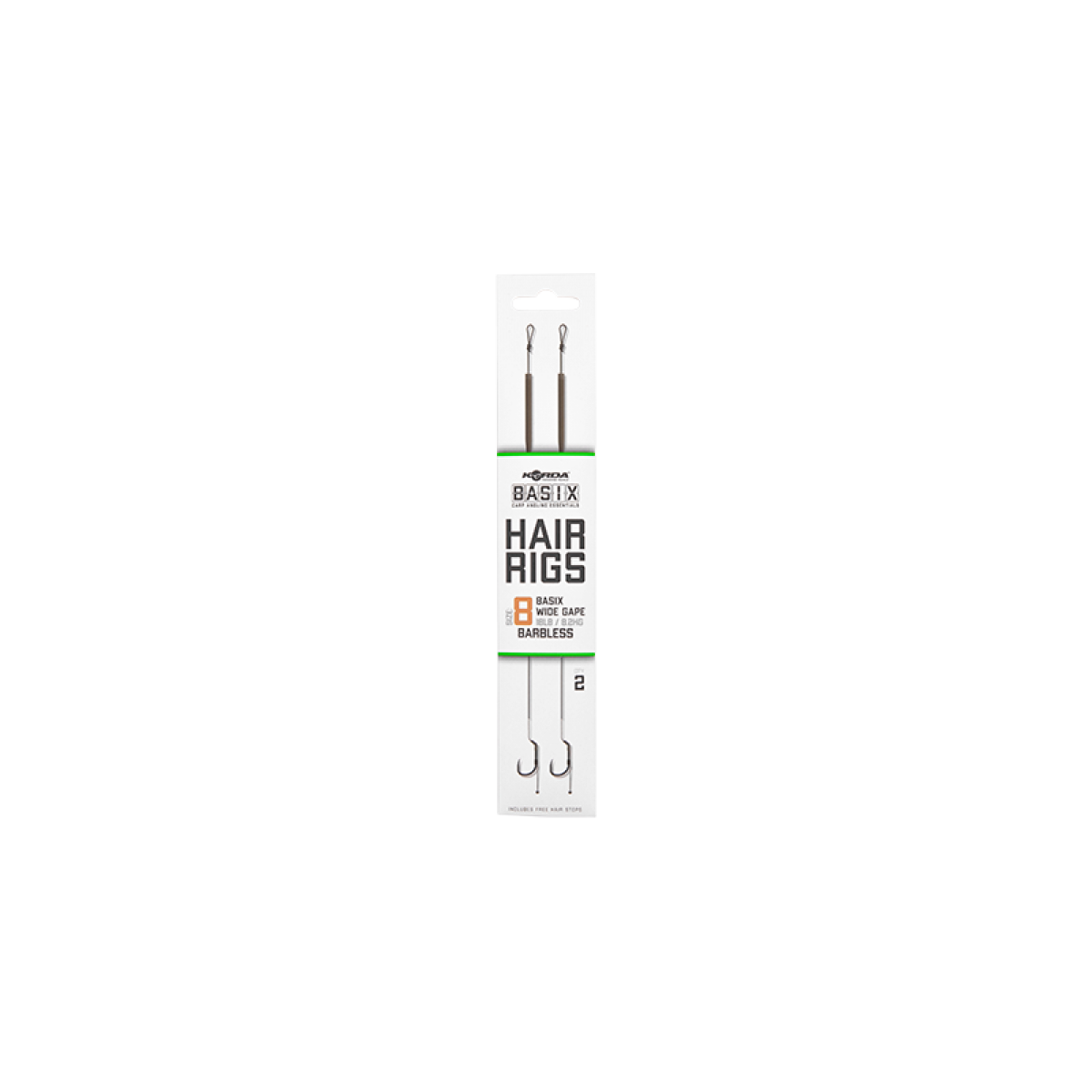 Korda Basix Hair Rig Wide Gape Barblessrozmiar 8 - MPN: KBX019 - EAN: 5060660633845