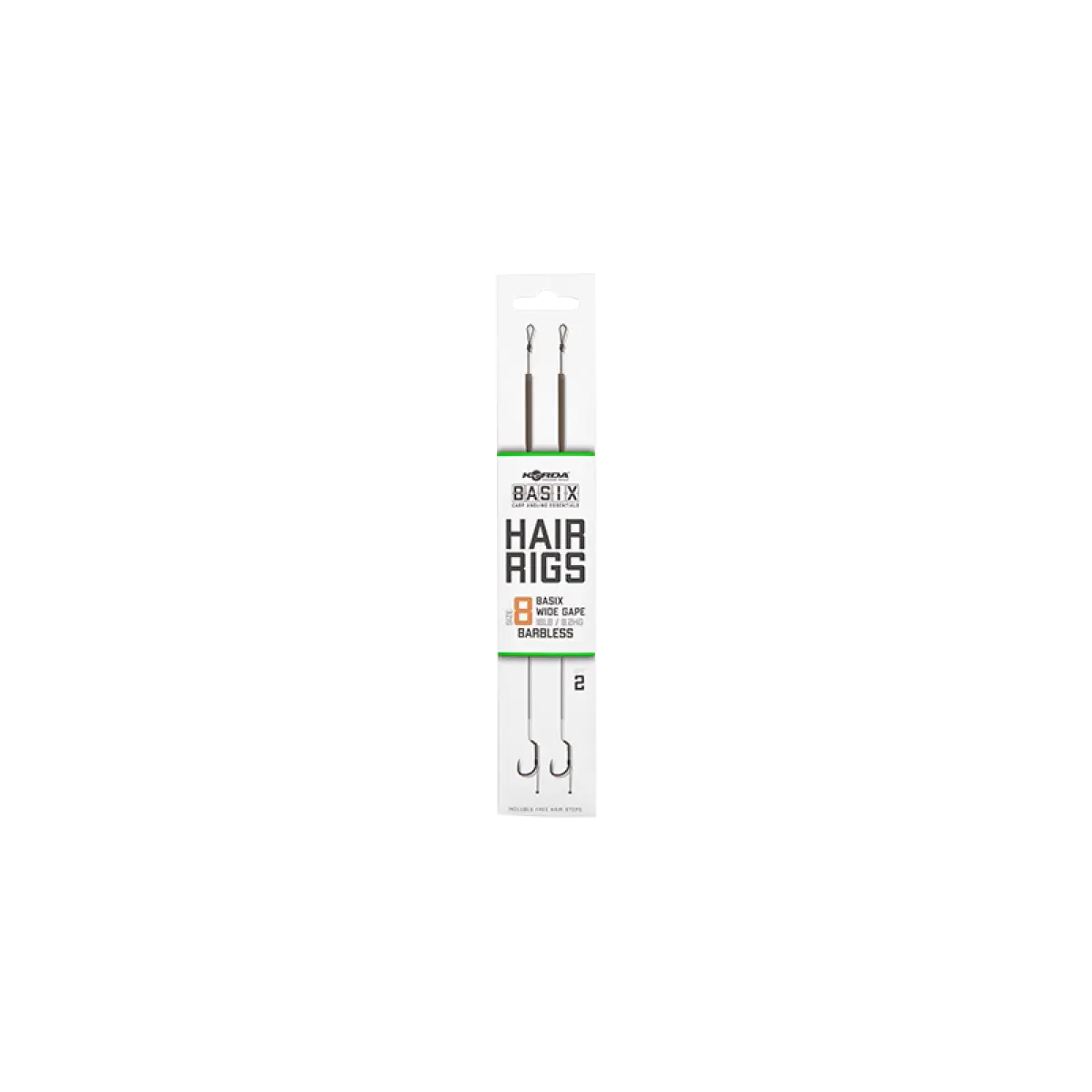 Korda Basix Hair Rig Wide Gape Barblessmărimea 8 - MPN: KBX019 - EAN: 5060660633852