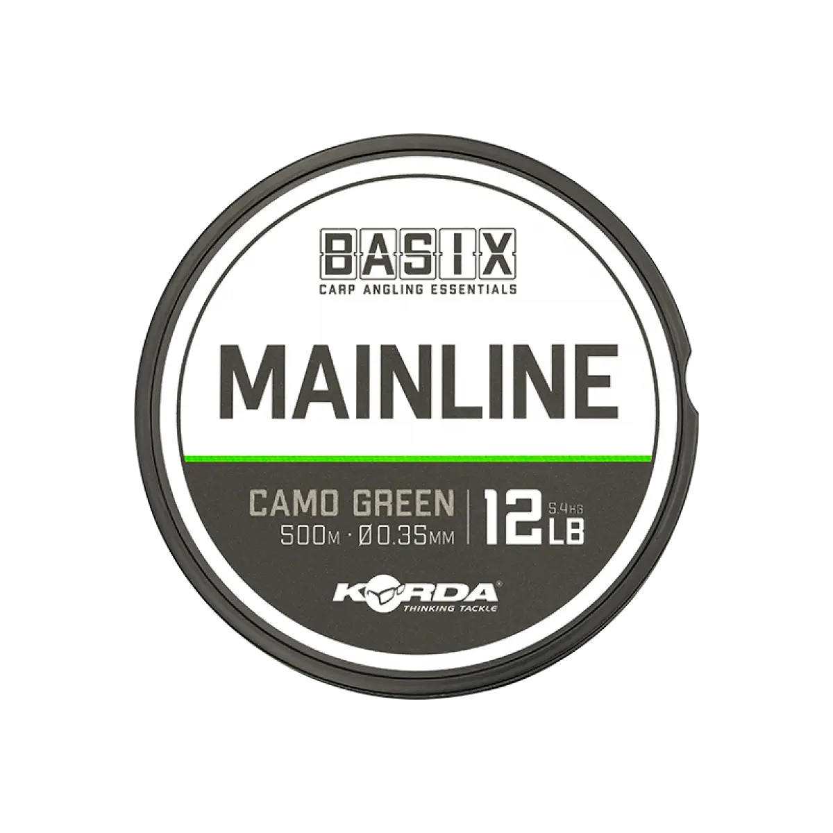 Korda Basix Mainlinetipo 0.35mm(12lb) / 500m - MPN: KBX008 - EAN: 5060660633623