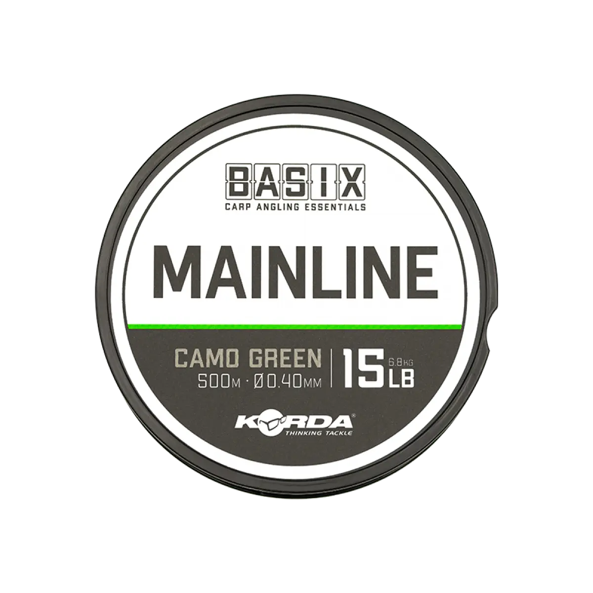 Korda Basix Mainlinetipo 0.40mm(15lb) / 500m - MPN: KBX009 - EAN: 5060660633647