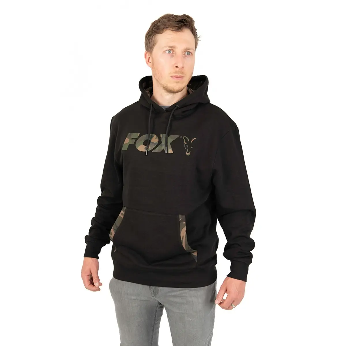 Fox Light Weight Black Camo Print Pullover Hoody  XXLmisurare XXL - MPN: CFX132 - EAN: 5056212156252