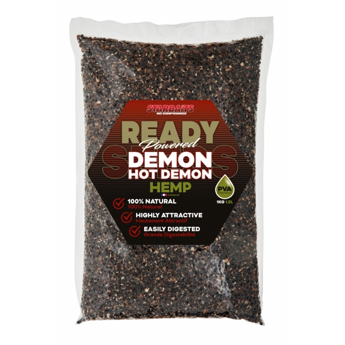 Starbaits Ready Seeds Hemp - Hot Demonopakowanie 1kg - MPN: 71983 - EAN: 3297830719838
