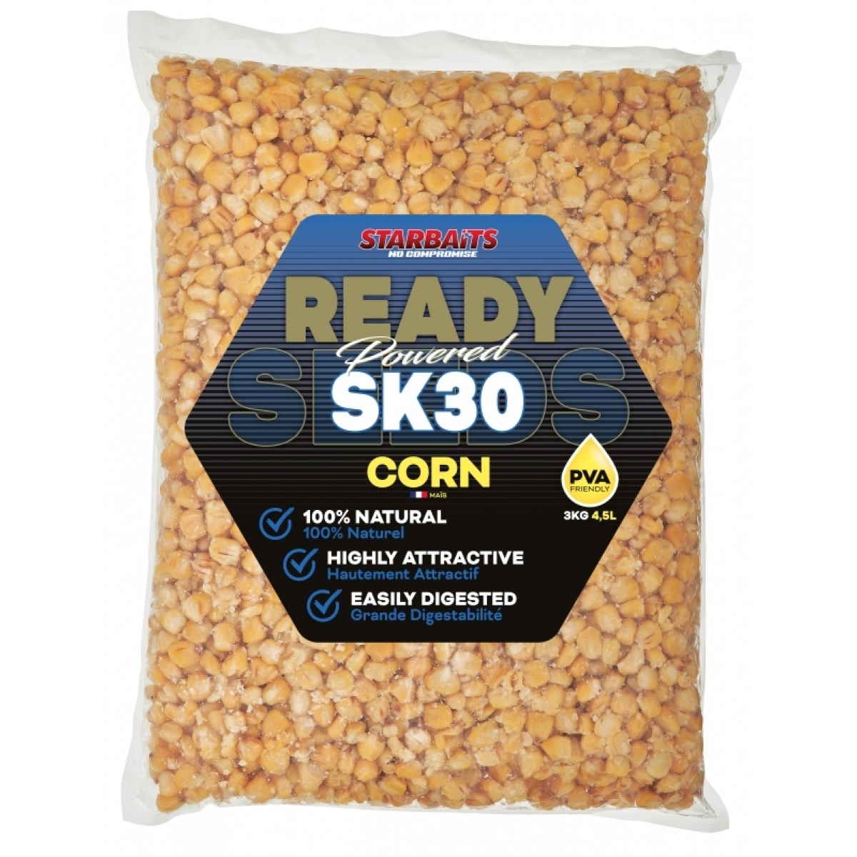Starbaits Ready Seeds Corn - SK30 opakowanie 3kg - MPN: 72018 - EAN: 3297830720186