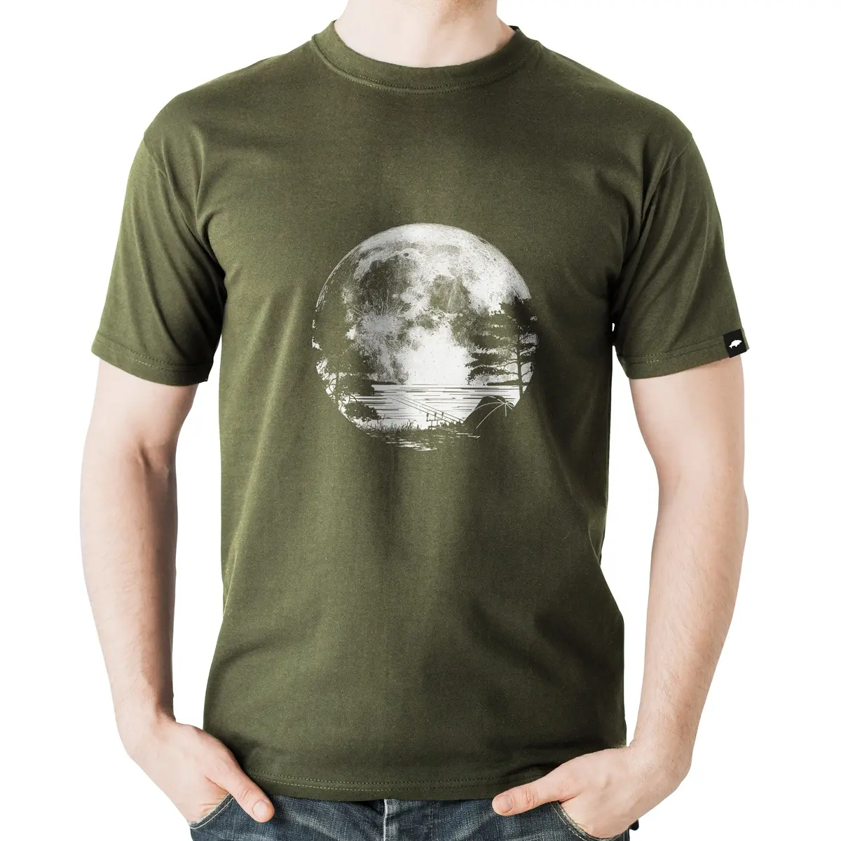 Rockworld Full Moon - Camiseta para hombre verde Mtamaño M - EAN: 200000063481