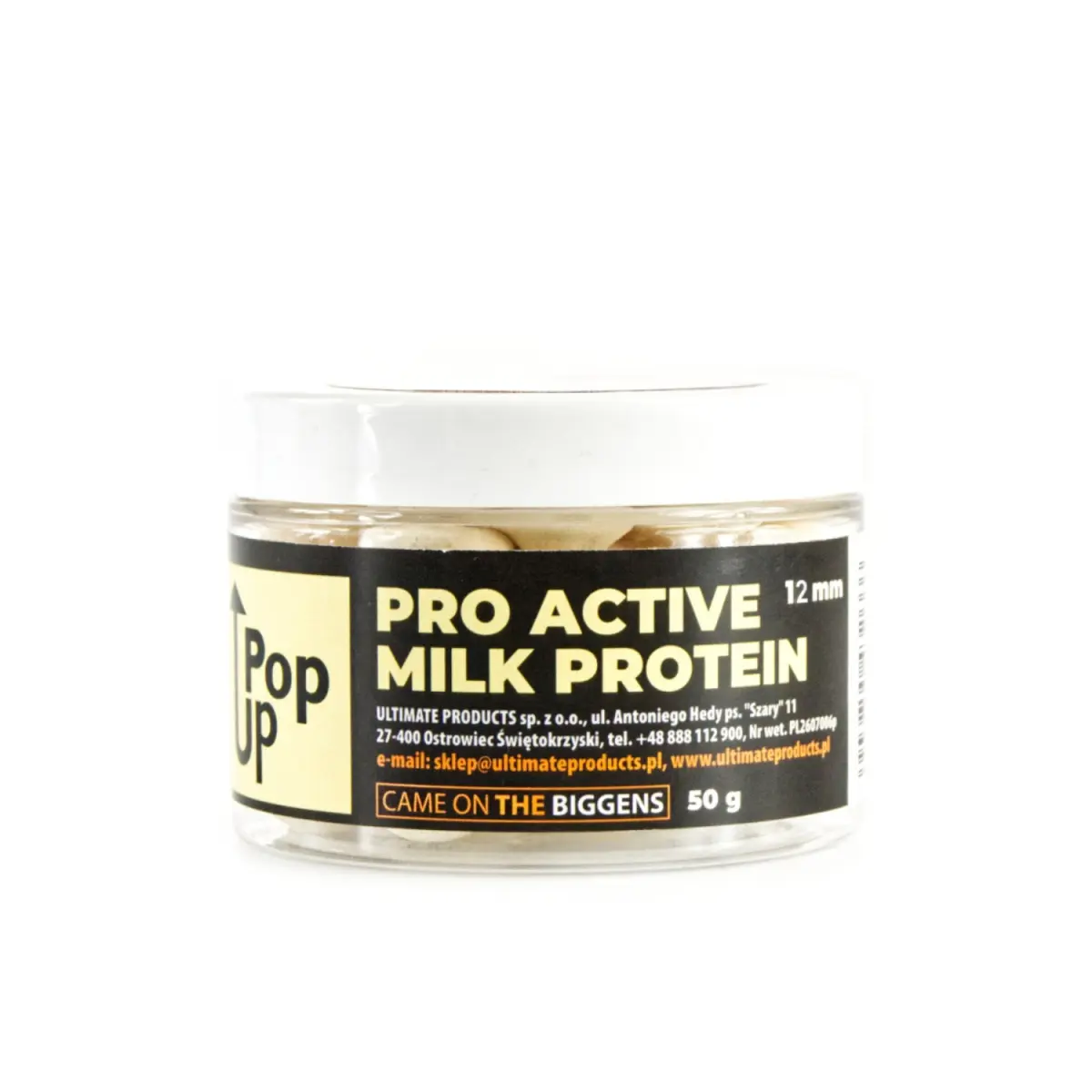 UltimateProducts Pop Ups - Pro Active Milk Proteinрозмір 12 мм - EAN: 5903855432659