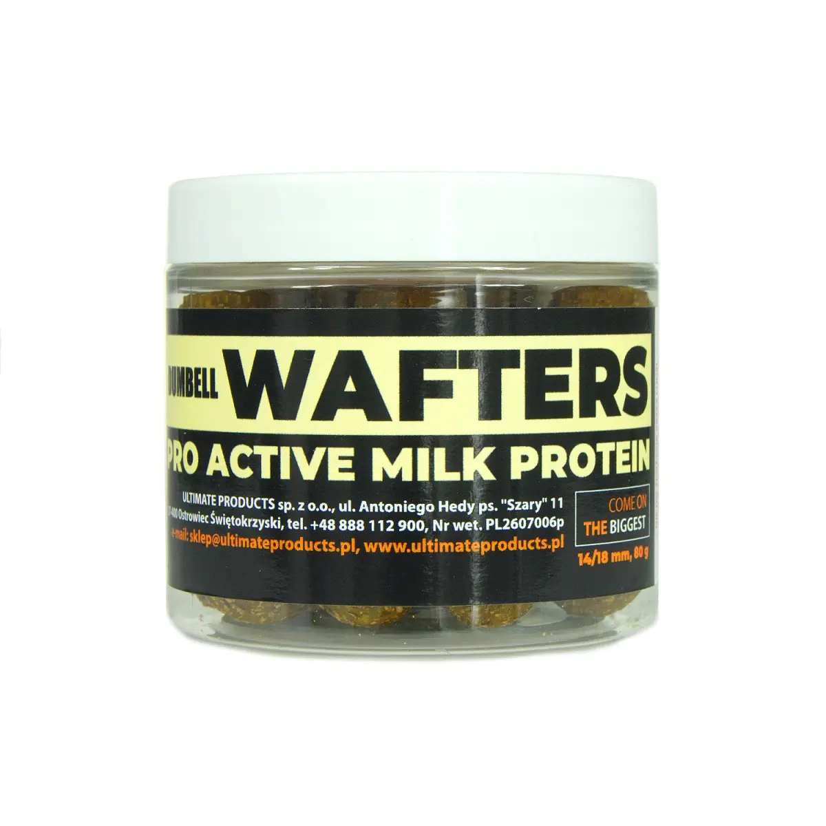 UltimateProducts Wafters - Pro Active Milk Proteintip dumbell wafters 14/18mm - EAN: 5903855432703