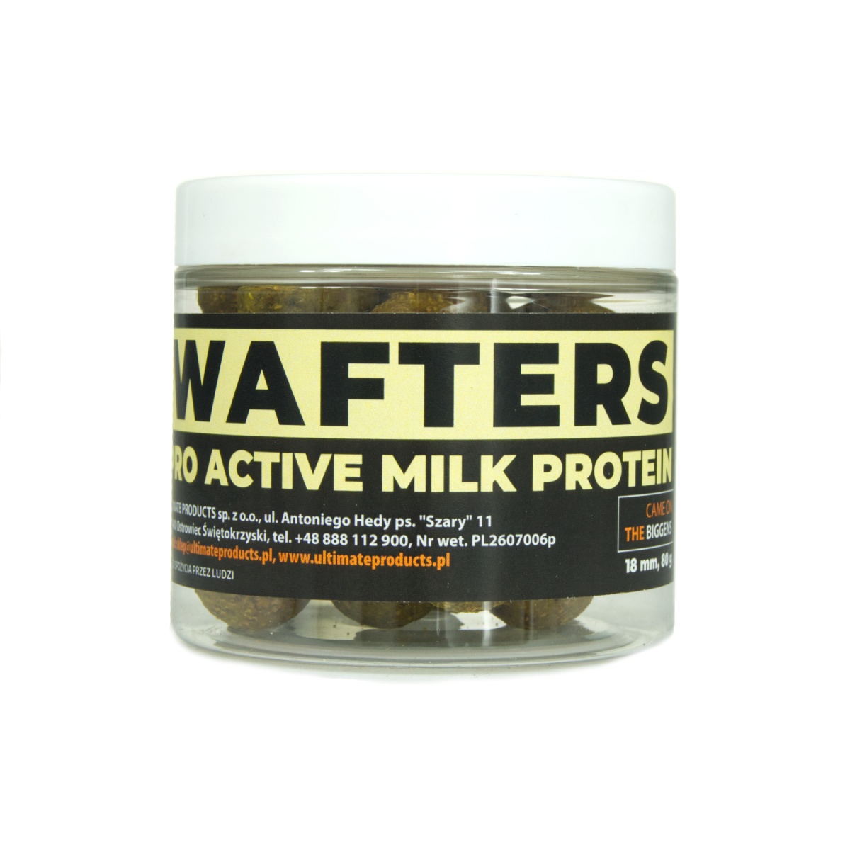 UltimateProducts Wafters - Pro Active Milk Proteinrodzaj wafters 18mm - EAN: 5903855432697