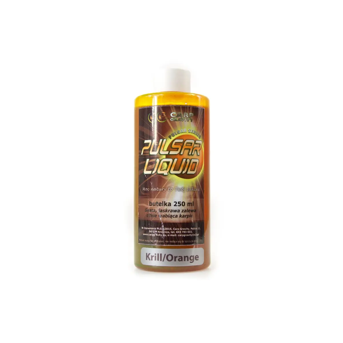 Carp Gravity Krill Orange Pulsar Liquid ambalaj 250ml - MPN: LPU001 - EAN: 200000064426