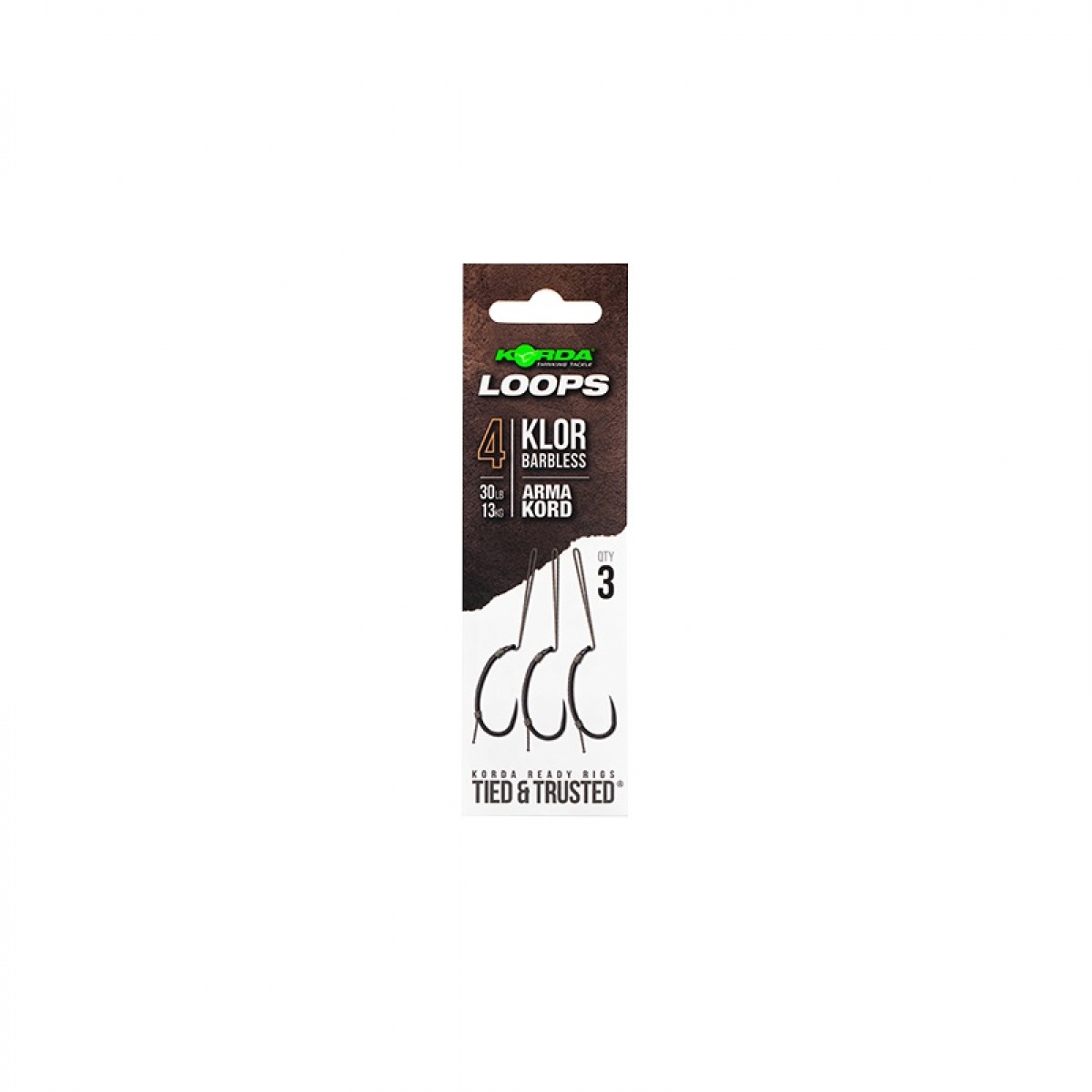 Korda Klor Ready Tied Loop Rigs Barblessrozmiar 4 - MPN: KRR016 - EAN: 5060660638376