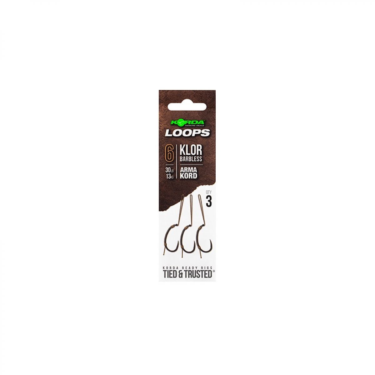 Korda Klor Ready Tied Loop Rigs Barblessrozmiar 6 - MPN: KRR017 - EAN: 5060660638390