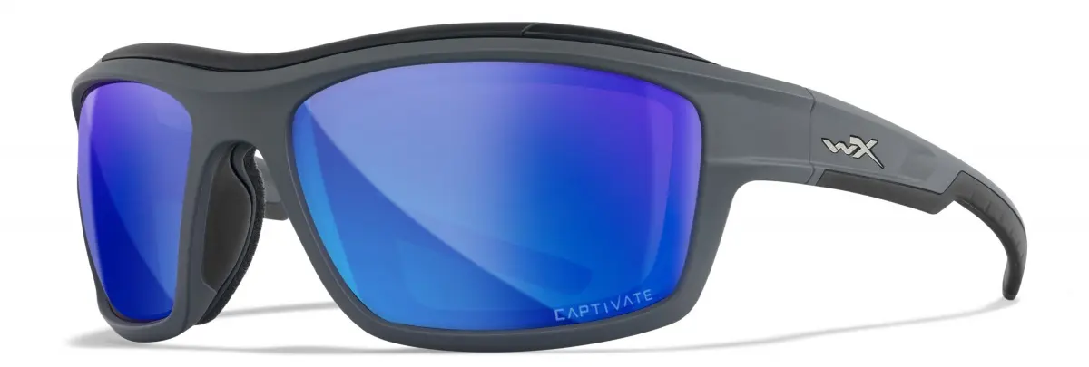 WileyX OZONE Captivate Blue Mirror Matte Grey Framecolore Captivate Blue Mirror - MPN: CCOZN09 - EAN: 712316008259