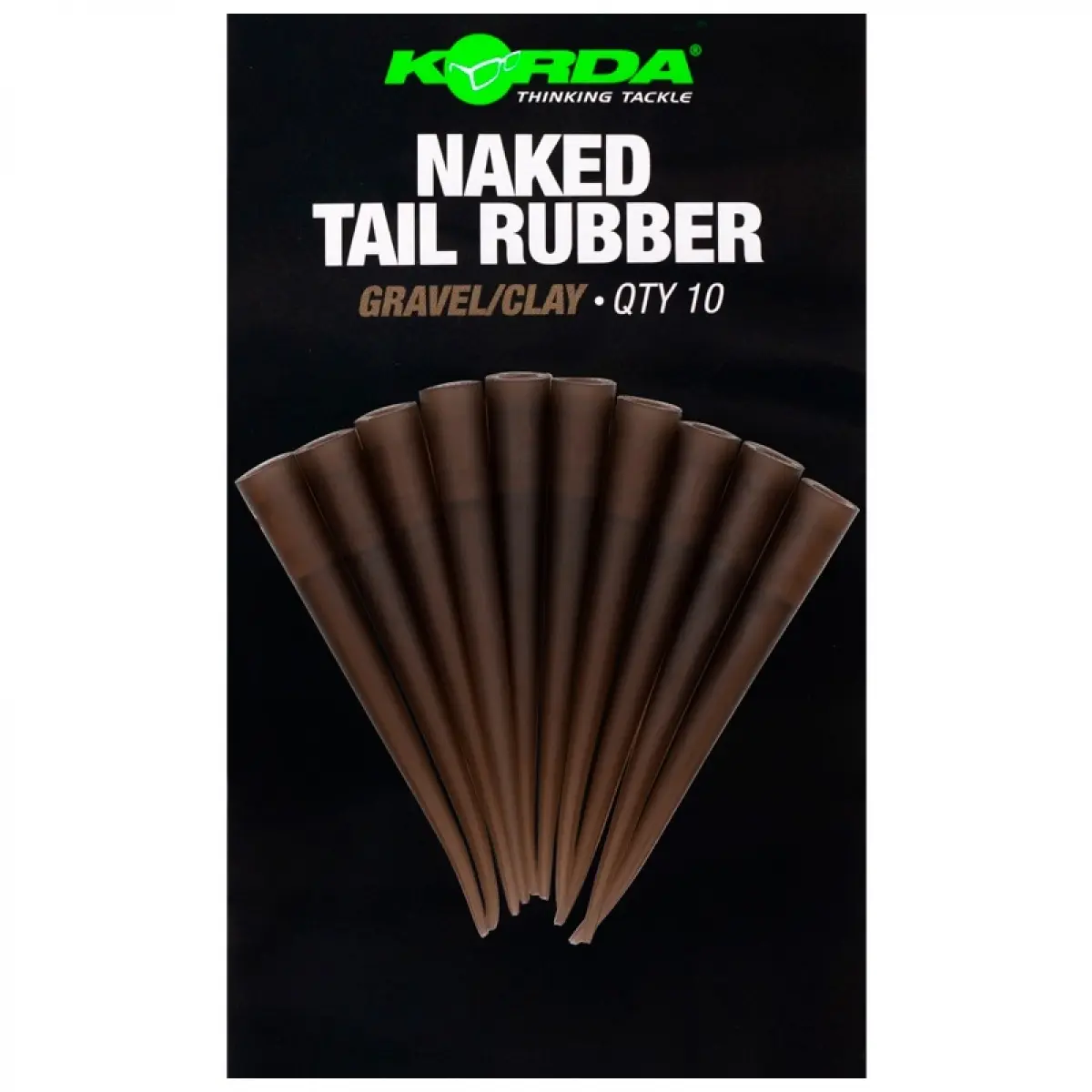 Korda Naked Tail Rubber couleur Gravier/Argile - MPN: KNRG - EAN: 5060929022328