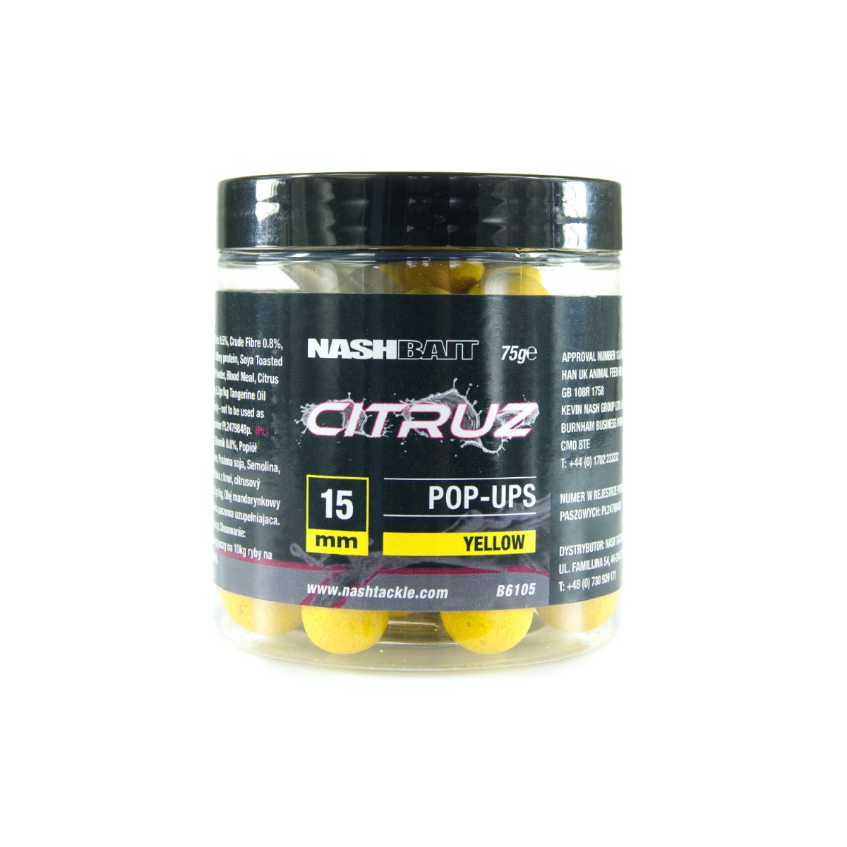 Nash Citruz Yellow Pop Upsrozmiar 15mm - MPN: B6105 - EAN: 5055108861058