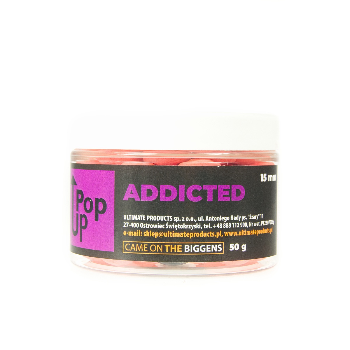 UltimateProducts Addicted Pop-Upsrozmiar 15 mm - EAN: 5903855433434