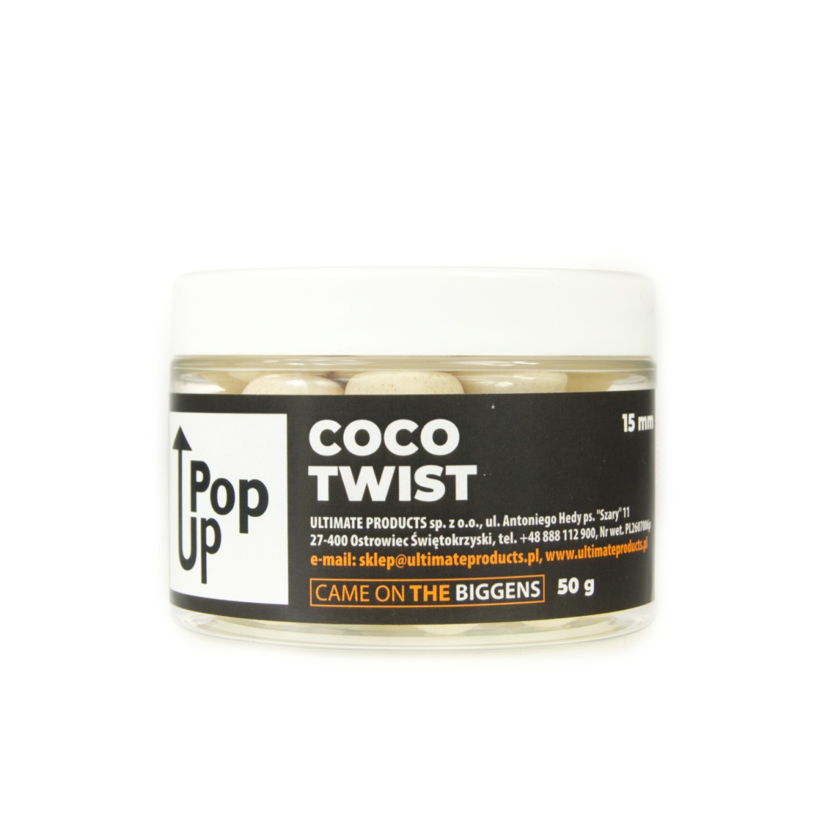 UltimateProducts Juicy Series Coco Twist Pop-Upsrozmiar 15 mm - EAN: 5903855433816