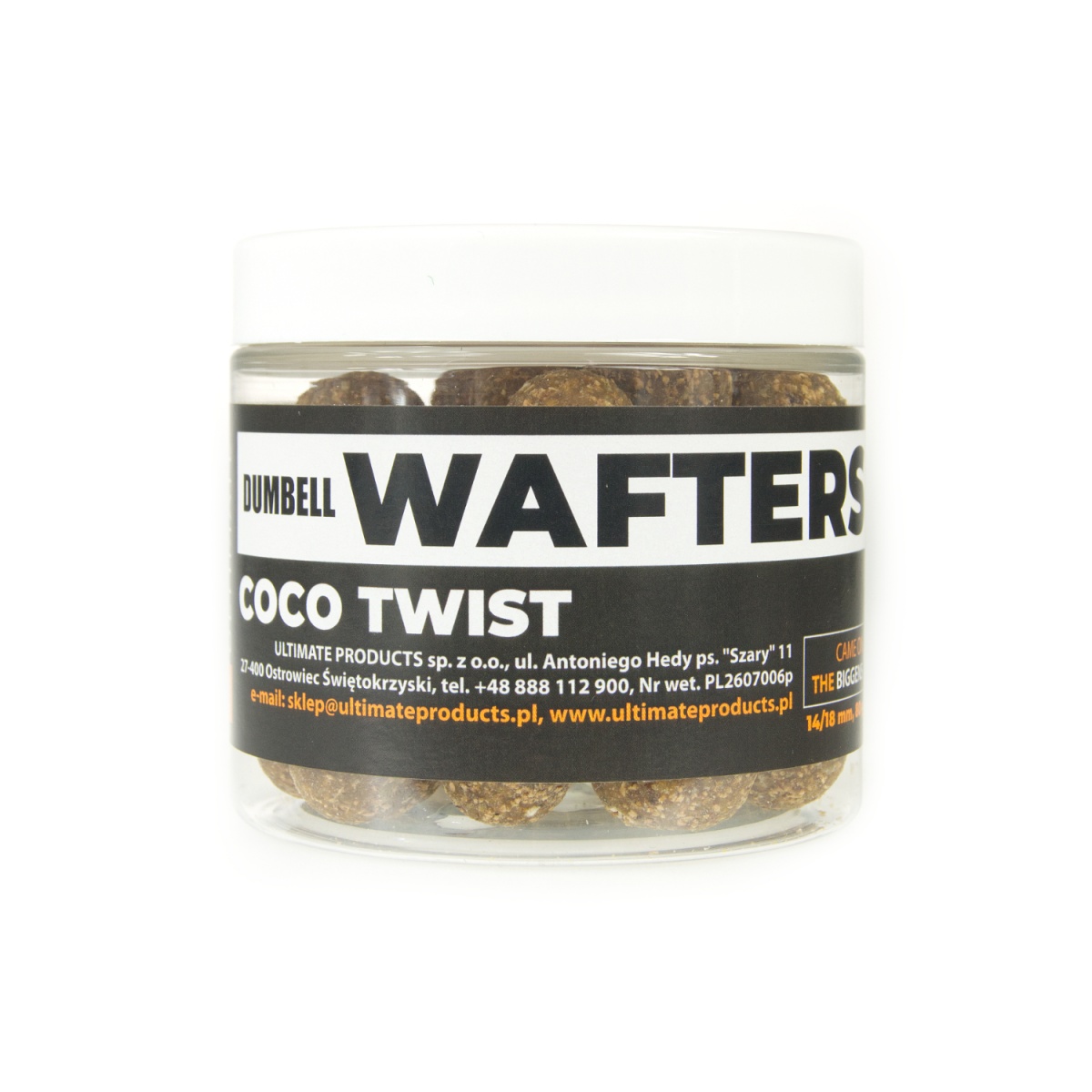 UltimateProducts Juicy Series Coco Twist Waftersrozmiar dumbell 14/18mm - EAN: 5903855433847