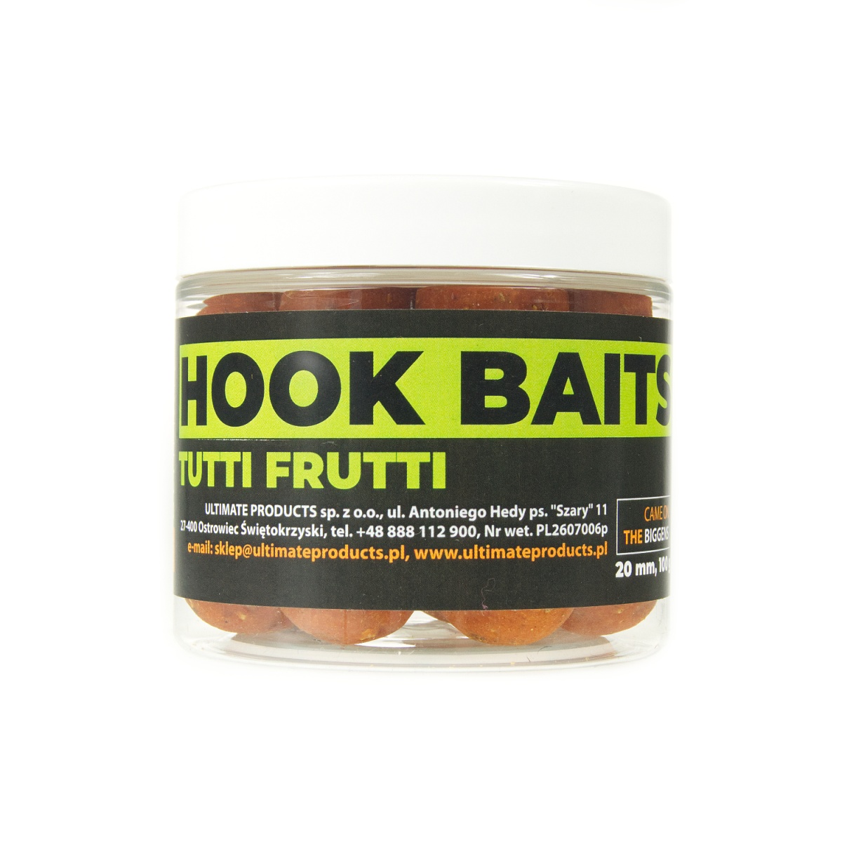 UltimateProducts Juicy Series Tutti Frutti Hookbaitsrozmiar 20 mm - EAN: 5903855433717