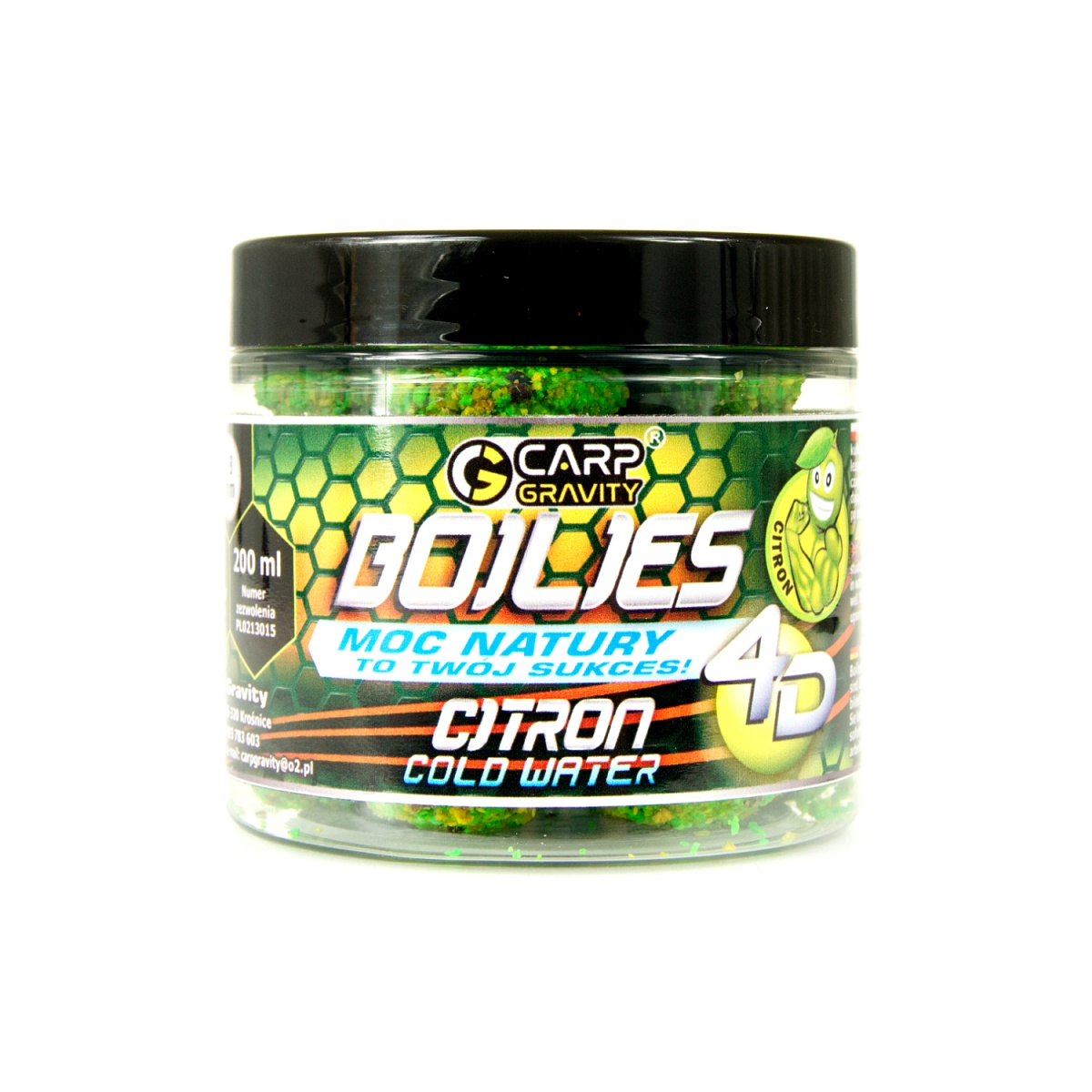 Carp Gravity 4D Boilies - Citrontaille 18mm / 200ml - MPN: K4D013 - EAN: 200000074593