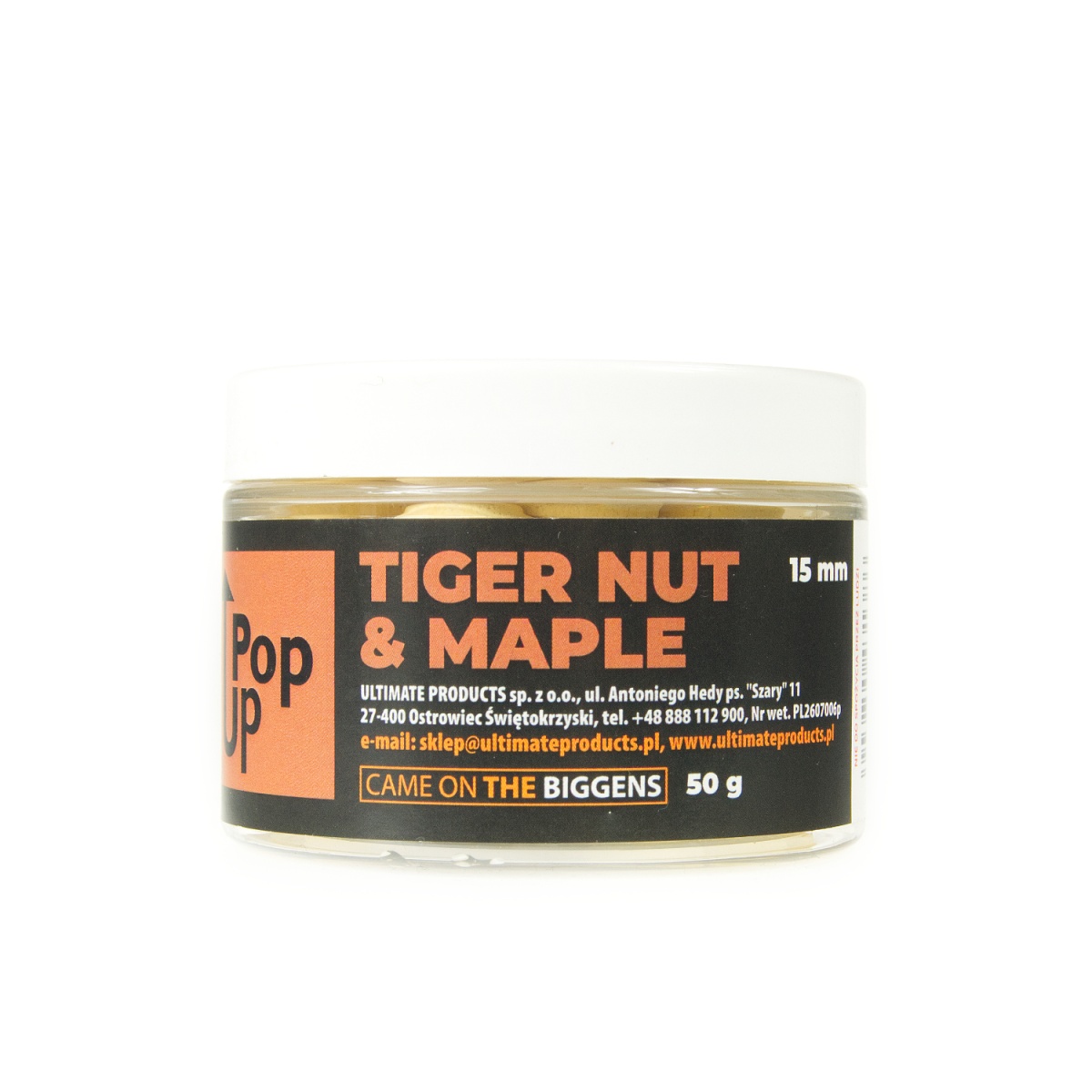 UltimateProducts Tiger Nut & Maple Pop-Upsrozmiar 15 mm - EAN: 5903855431386