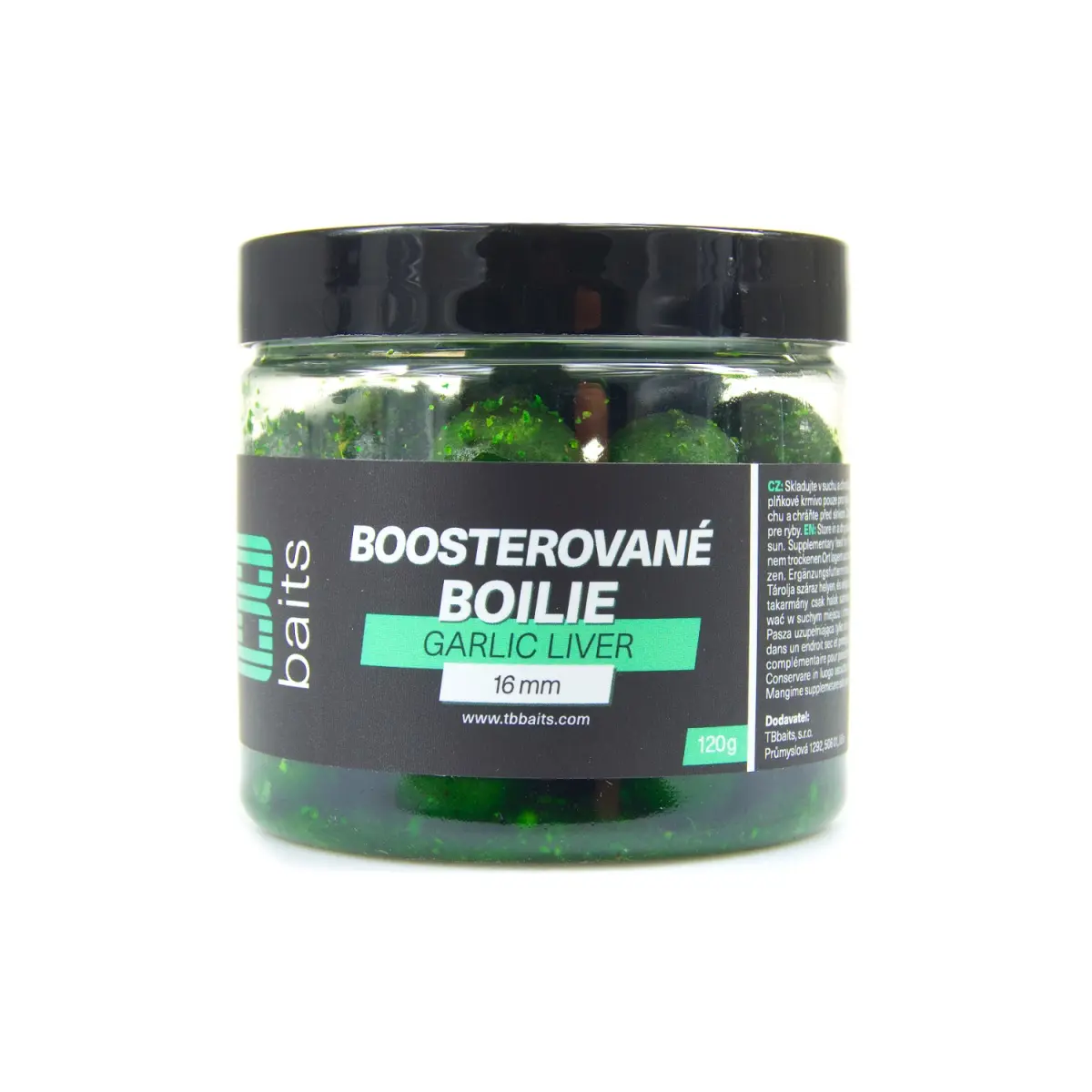 TB Baits Garlic Liver Boosted Boiliemărimea 16mm / 120g - MPN: TB00435 - EAN: 8596601004353