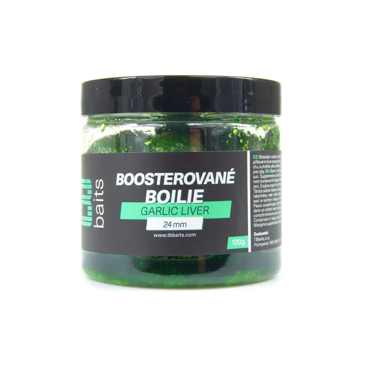 TB Baits Garlic Liver Boosted Boiliemărimea 24mm / 120g - MPN: TB00443 - EAN: 8596601004438