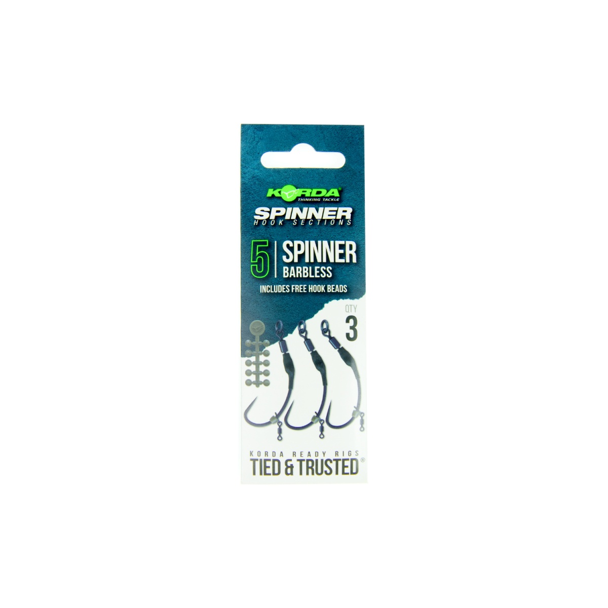 Korda Spinner Hook Sections Spinner - Barblessrozmiar 5 (bezzadziorowy) - MPN: KRR034 - EAN: 5060929021208